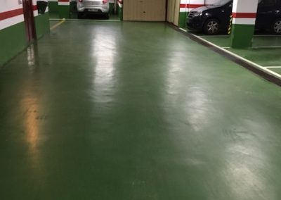 Suelo de garaje pintado